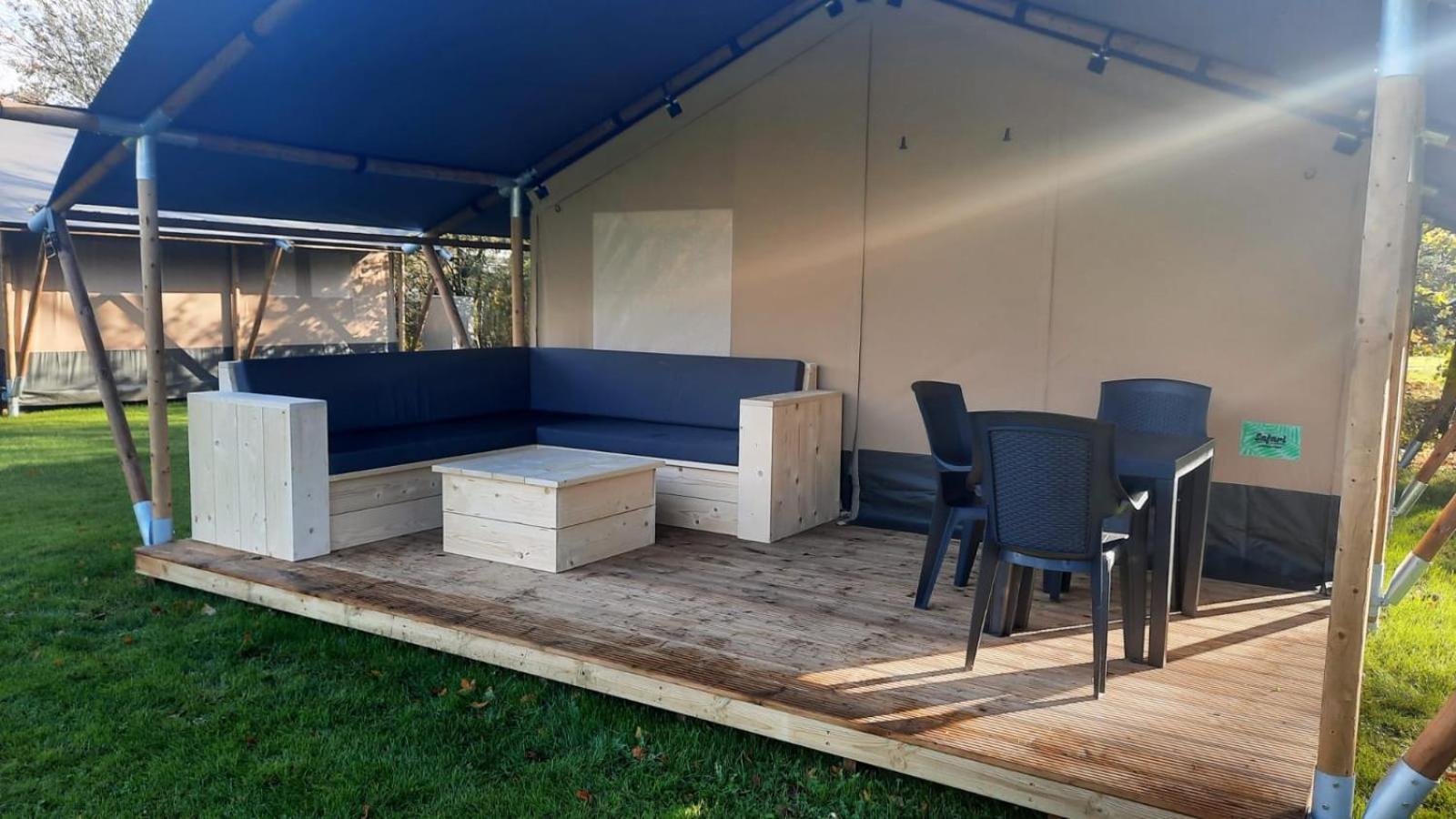 Camping Alkenhaer Appelscha Trekkerstent Safaritent Bagian luar foto